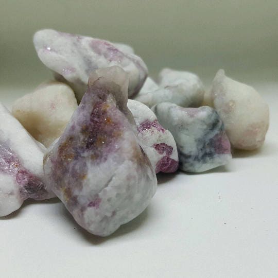 Pink Tourmaline in Quartz (Tumbled)
