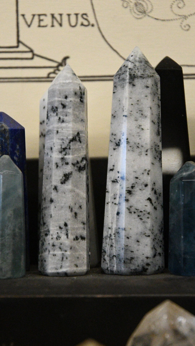 Tourmalinated Quartz Obelisk (4”-5”)