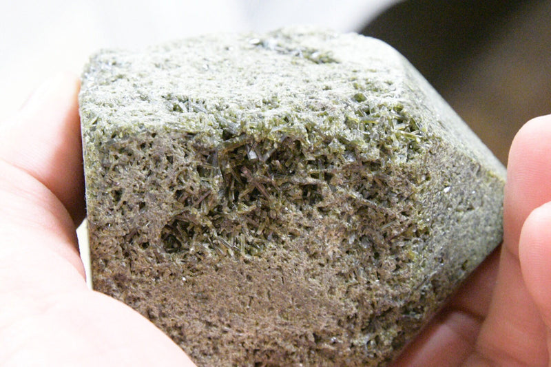 Epidote Raw Top Polished Point