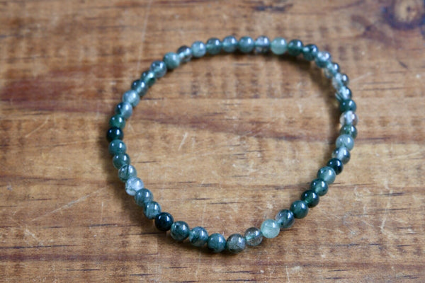 Green Rutilated Quartz Bracelet (4mm)
