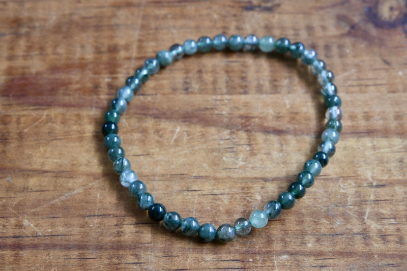 Green Rutilated Quartz Bracelet (4mm)