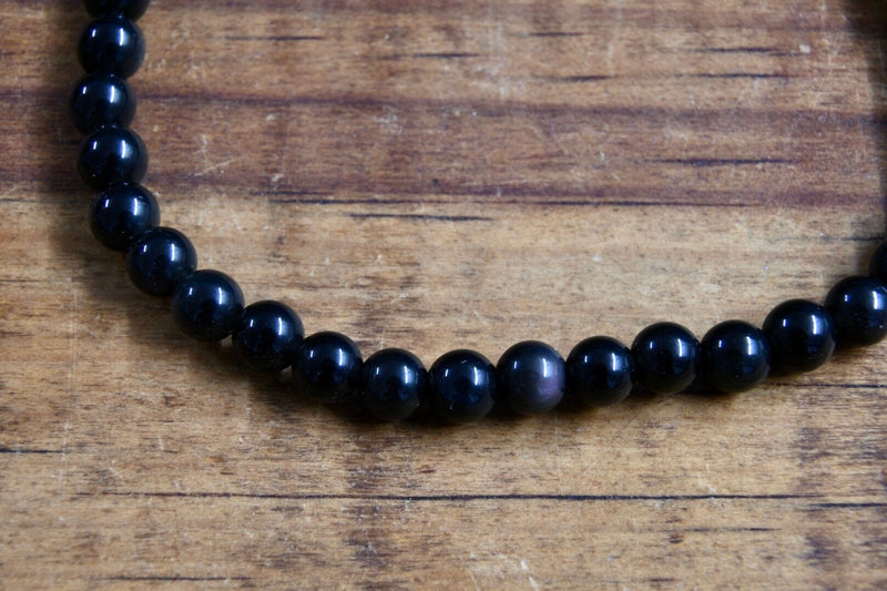 Black Obsidian Bracelet (4mm)