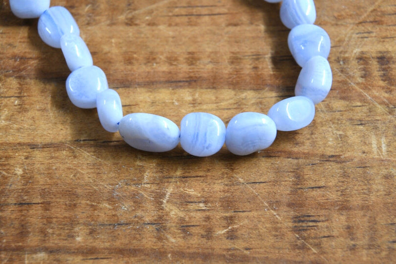 Blue Lace Agate (Pebble) Bracelet