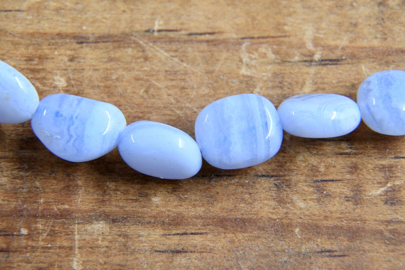 Blue Lace Agate (Pebble) Bracelet