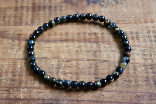 Blue Tiger's Eye Bracelet (4mm)