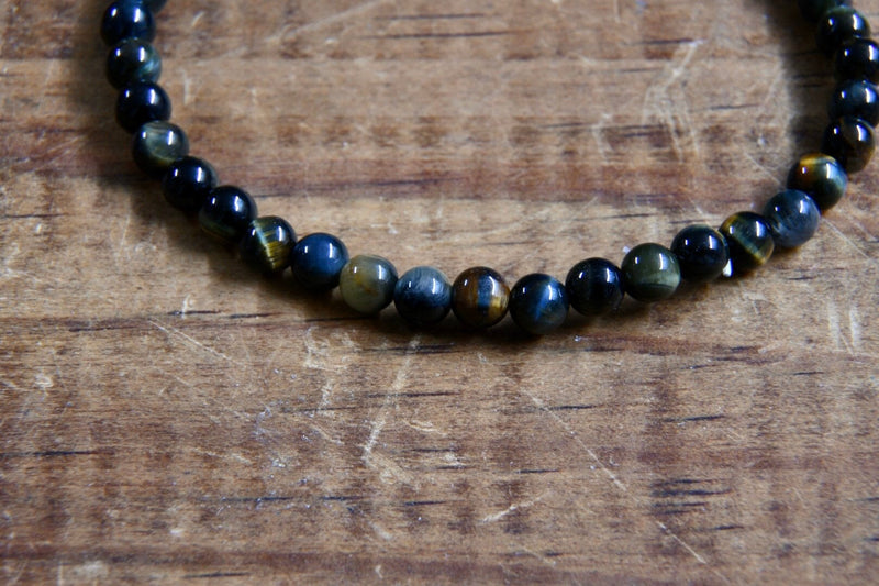 Blue Tiger's Eye Bracelet (4mm)
