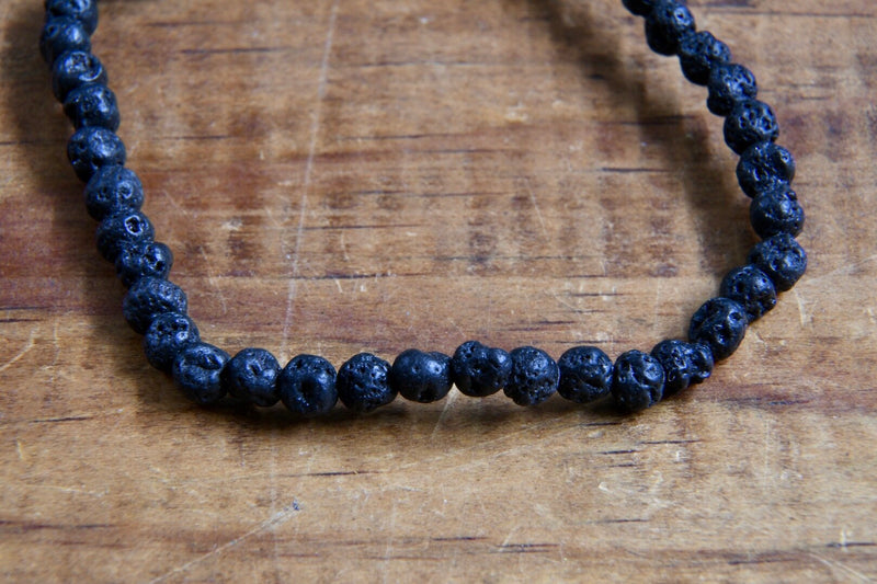 Lava Stone Bracelet (4mm)