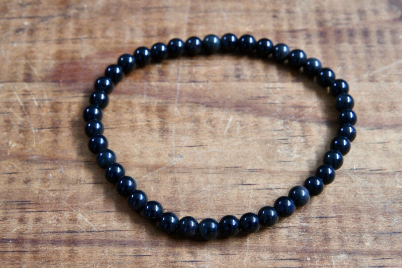 Black Obsidian Bracelet (4mm)