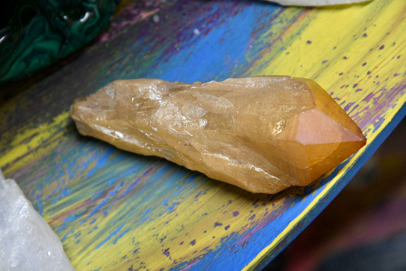 Champagne Aura Quartz Raw Point