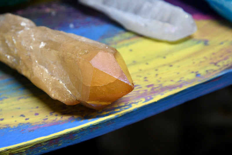 Champagne Aura Quartz Raw Point