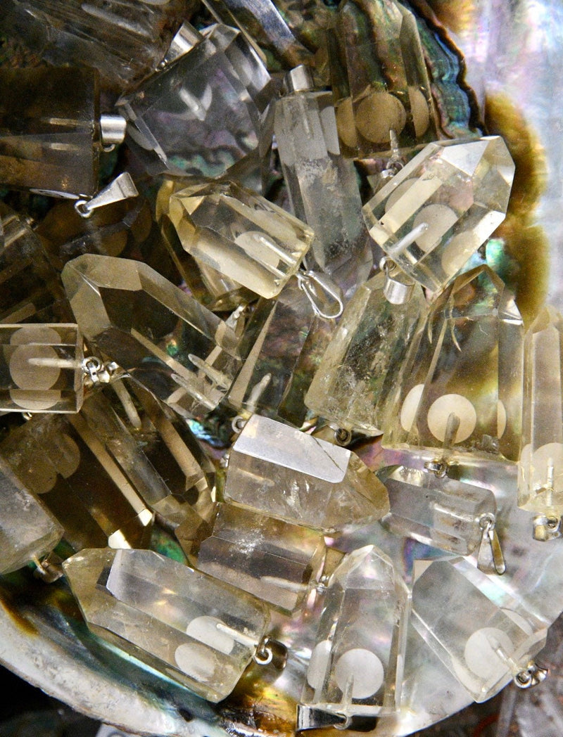 Natural Citrine Point Necklace Pendant