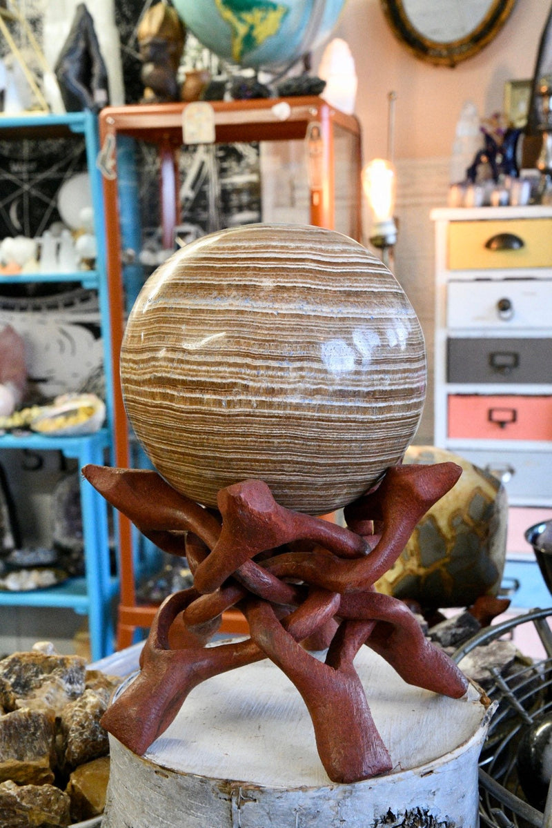 LARGE Aragonite Sphere (4"-4.5")