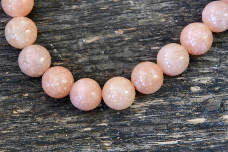 Peach Coral Calcite Bracelet (8mm)