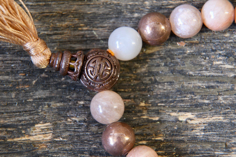 Moonstone + Copper Bracelet (8mm)