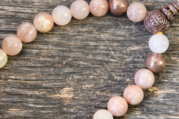 Moonstone + Copper Bracelet (8mm)