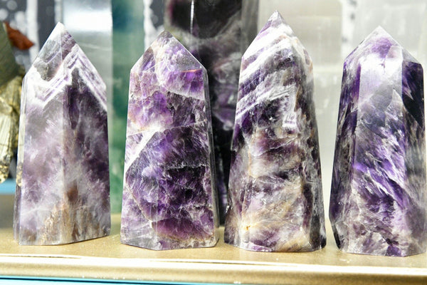 Chevron Amethyst Obelisk (2”-4.5”)