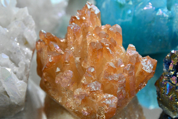 Champagne Aura Quartz Cluster
