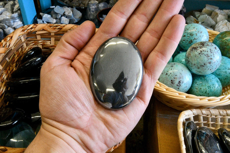 Hematite Palm Stone