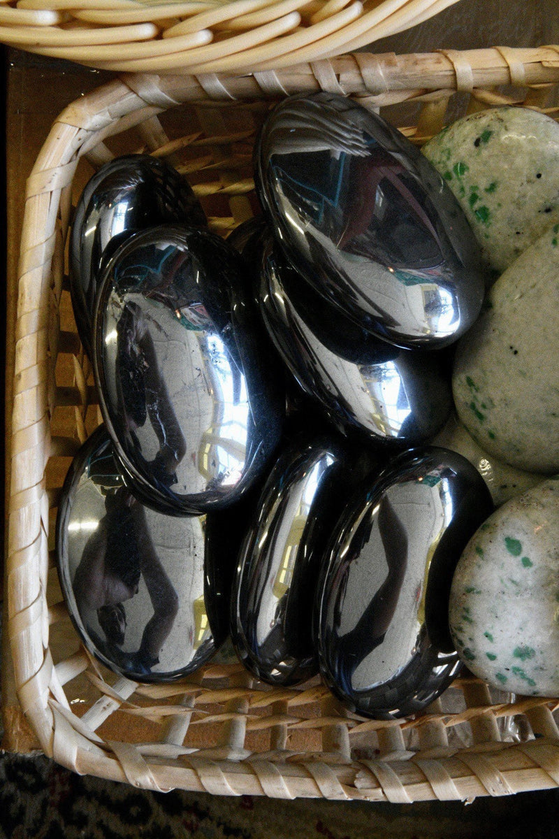 Hematite Palm Stone