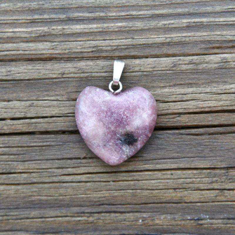 Lepidolite Heart Pendant