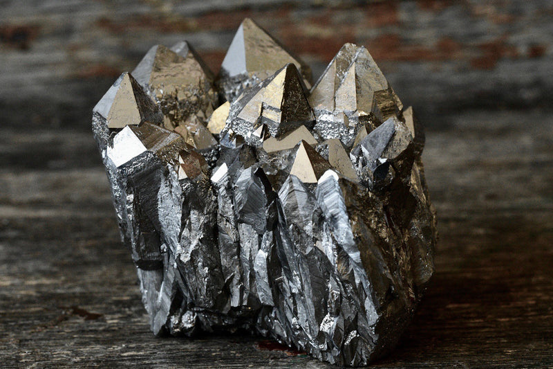 Silver Aura Quartz Cluster