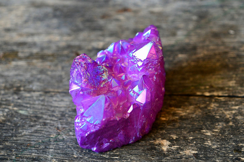 Purple Aura Quartz Cluster