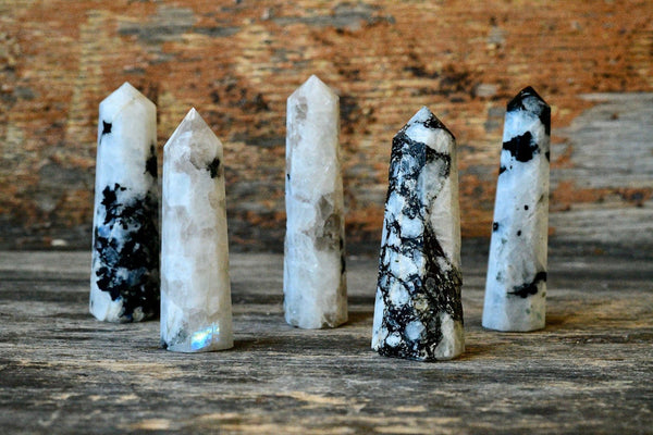 Rainbow Moonstone Obelisk (4”)