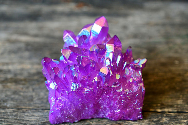 Purple Aura Quartz Cluster