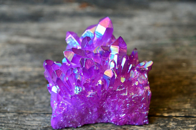 Purple Aura Quartz Cluster