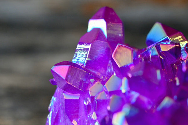 Purple Aura Quartz Cluster