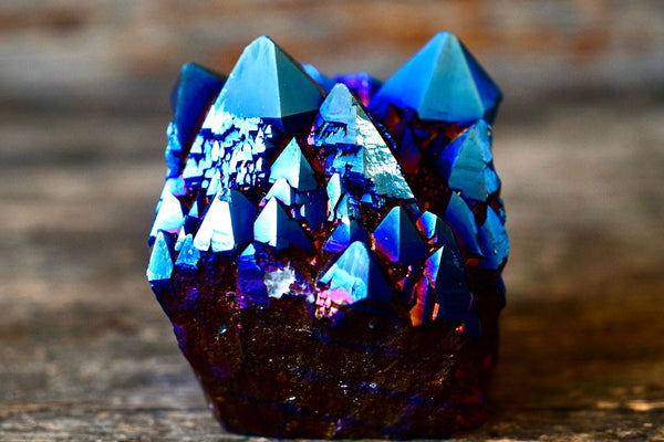 Blue Aura Quartz Cluster
