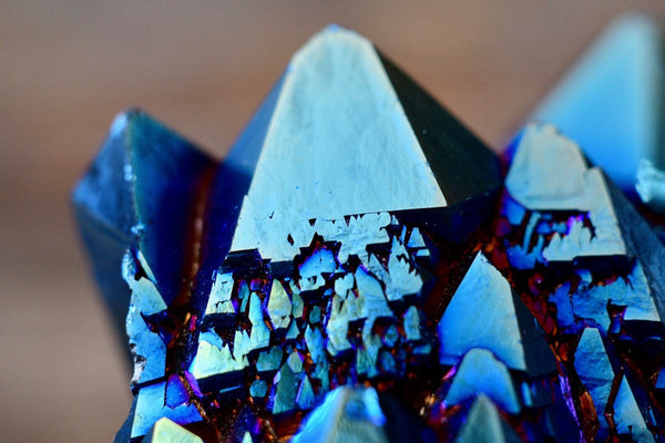 Blue Aura Quartz Cluster