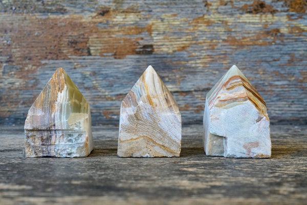 Green Onyx Raw Polished Point