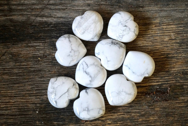 Howlite Heart (1")