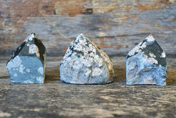 Black Jade Raw Polished Point