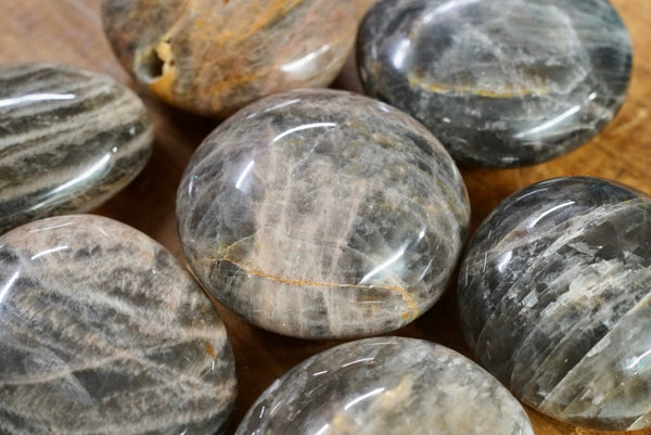 Black Moonstone Palm Stone