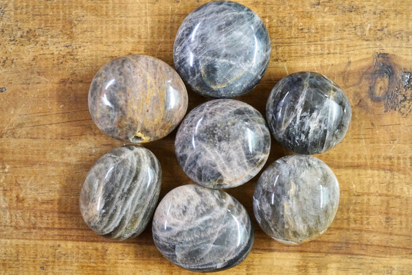 Black Moonstone Palm Stone