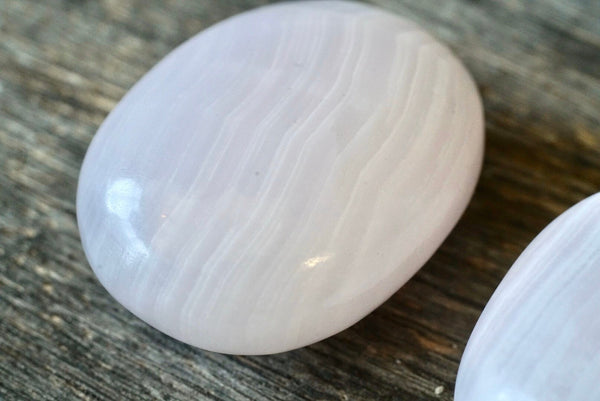 Pink Calcite Palm Stone