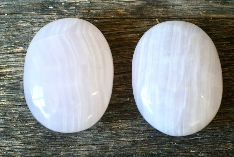 Pink Calcite Palm Stone