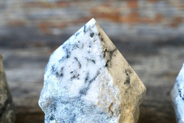 Tourmalinated Quartz Raw Top Polished Point