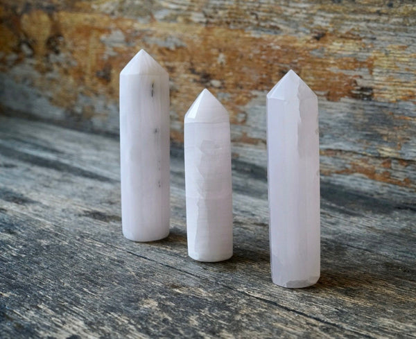 Pink Calcite Obelisk (4”-5”)