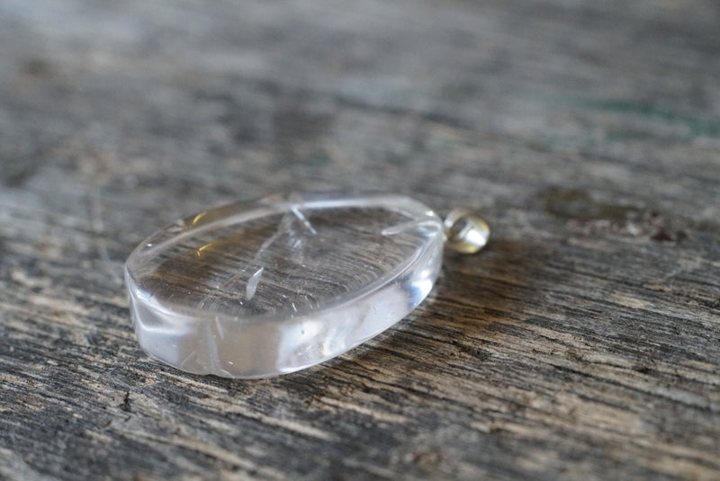 Clear Quartz Slice Pendant
