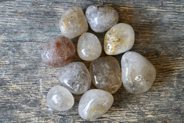 Rutilated Quartz Pebble (1”-2”)