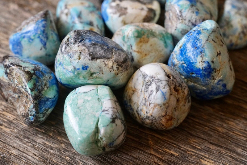 Azurite in Malachite (Tumbled)
