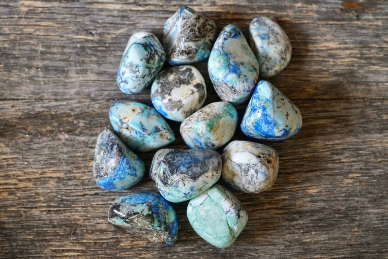 Azurite in Malachite (Tumbled)
