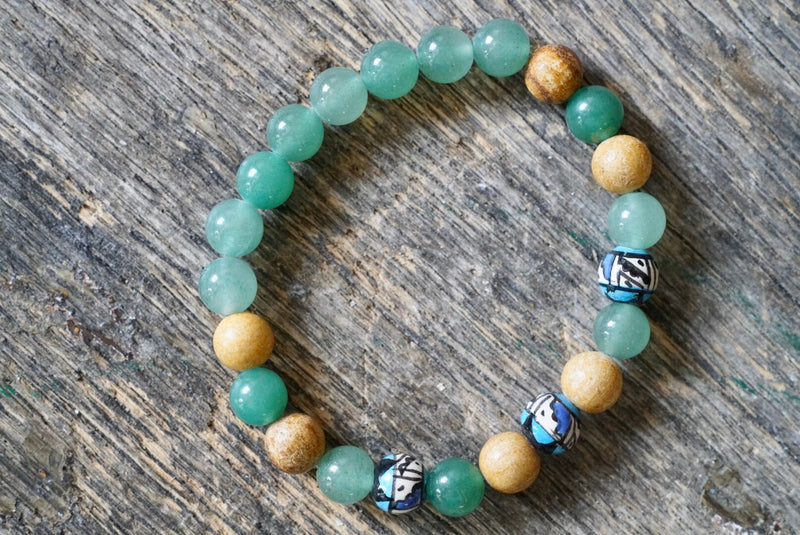 Green Aventurine + Palo Santo Bracelet (8mm)