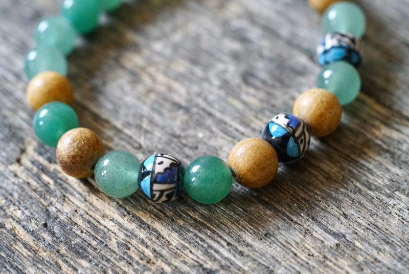 Green Aventurine + Palo Santo Bracelet (8mm)