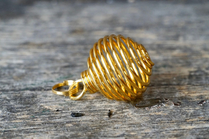 Spiral Crystal Cage Pendant