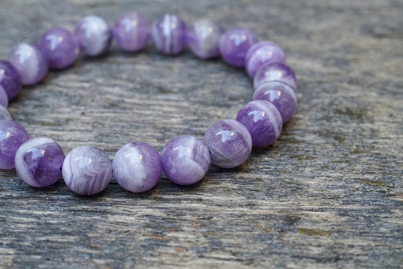 Chevron Amethyst Bracelet (10mm)