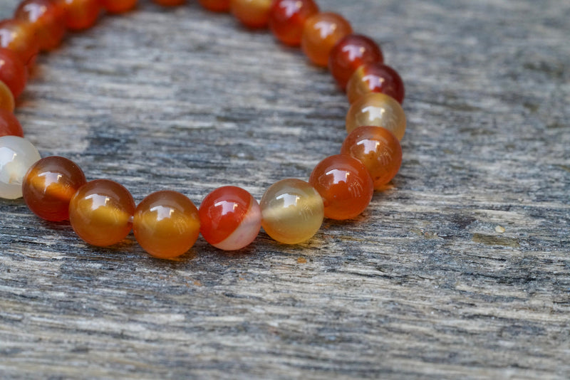 Brown & Red Agate Bracelet (8mm)